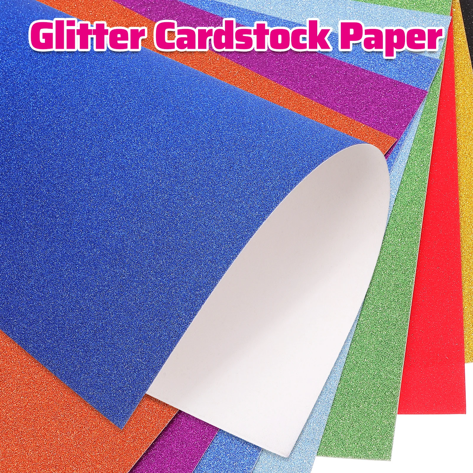 

60 Sheets Glitter Cardstock Assorted Colors Folding Crafting Paper Glitter Cardstock Scrapbook Paper Card Stock