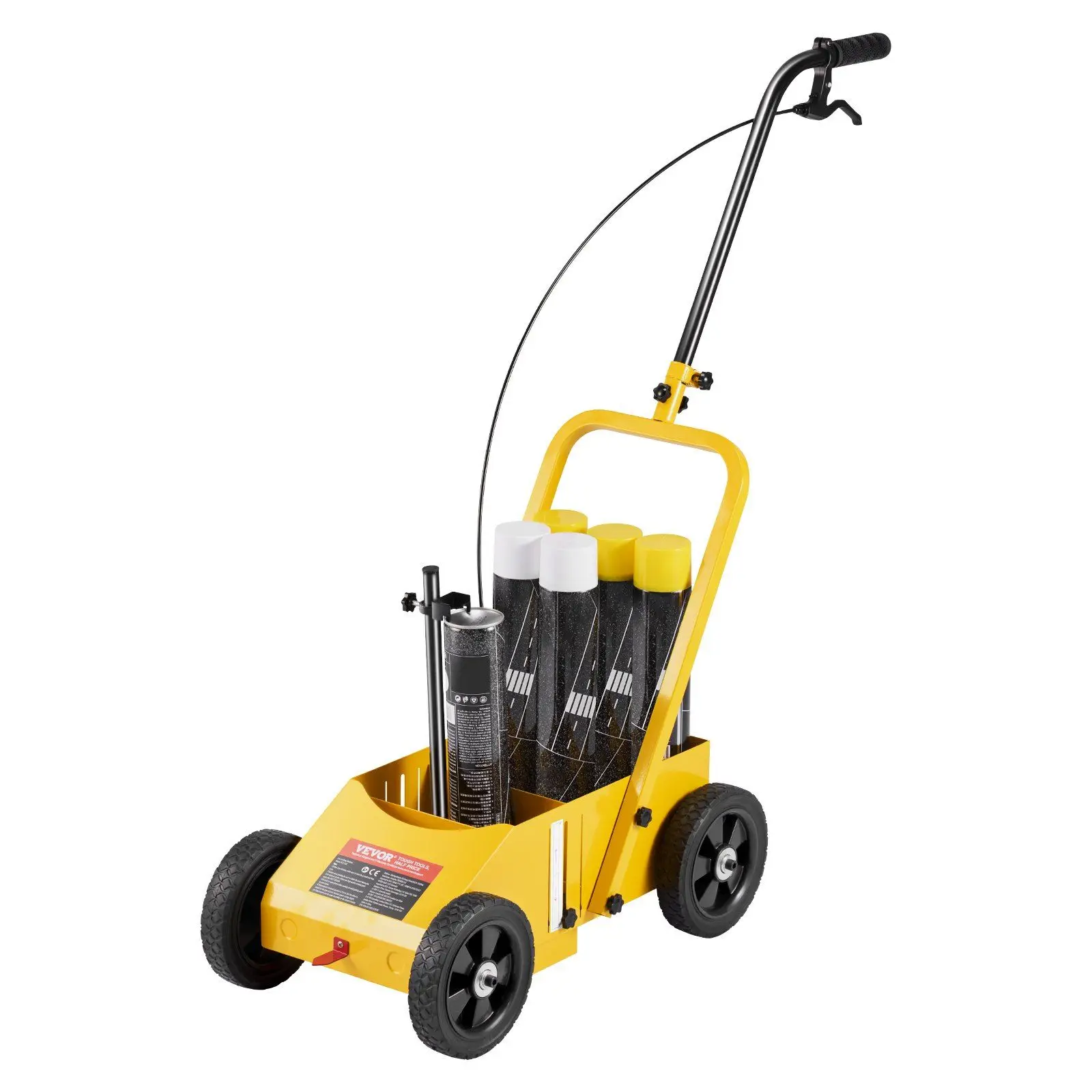 

Машина для маркировки полосовых линий 24 x 13 x 35,4 дюйма 4-колесная машина для зачистки желтого цвета