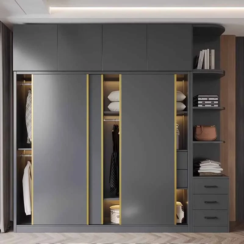 Clothes Girls Wardrobe Storage Gold Black Cube Display Wardrobe European Multifunction Vitrinas Cristal Expositoras Furniture