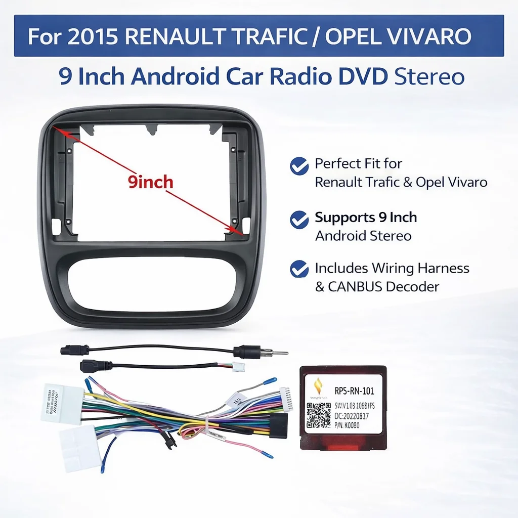 For 2015 RENAULT TRAFIC / OPEL VIVARO 9 Inch Android Car Radio DVD Stereo, Multimedia Audio Player, GPS Navigation