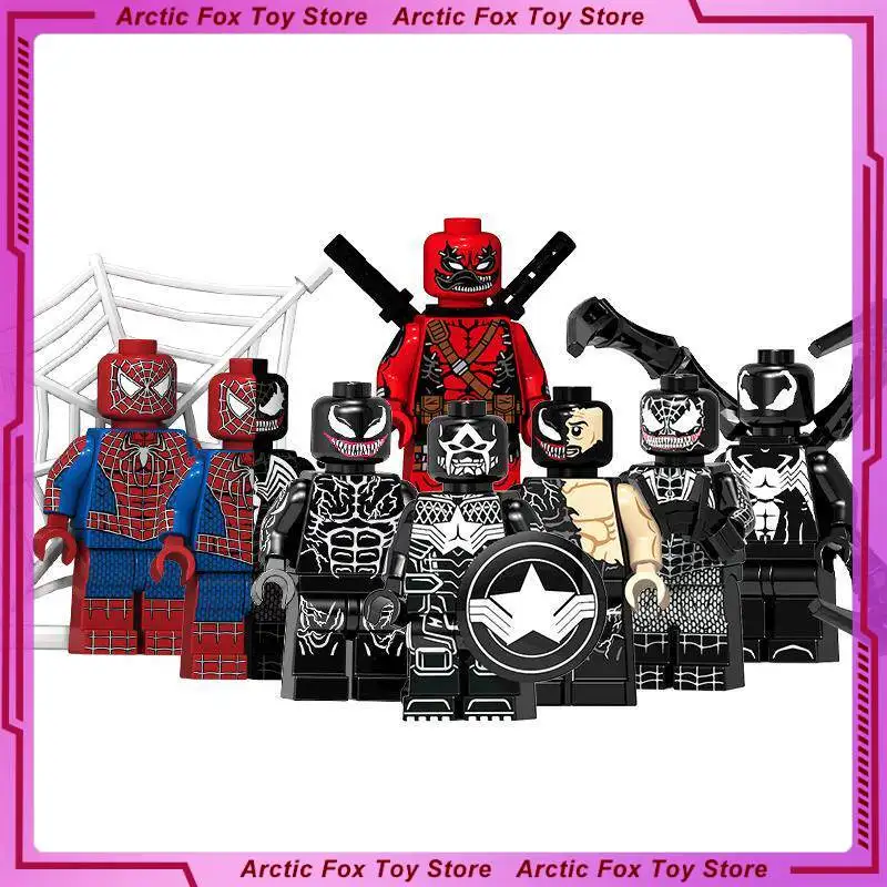 

5cm New Movie Figure Venom Perimeter PVC Model Assembling Building Blocks Desktop Decoration Ornaments Kids Birthday Gift Toys