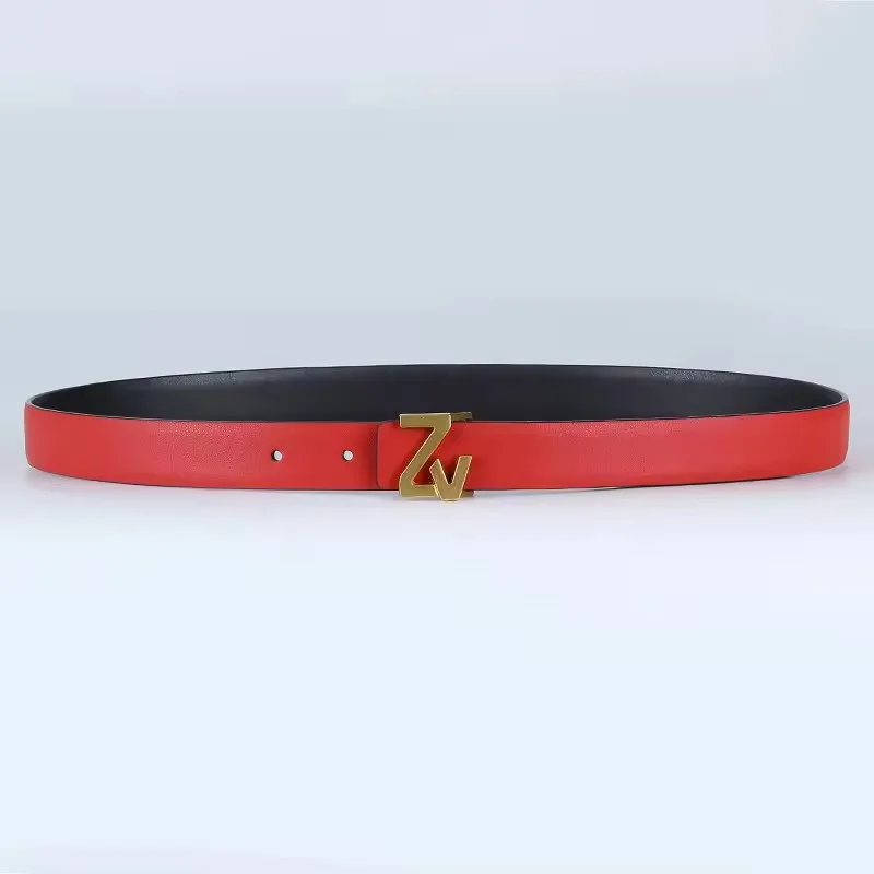 Belt For Women Luxury Brand Lady Leather Belt Female Design Women's Belts for Jeans Thin Belt 24mm Wide