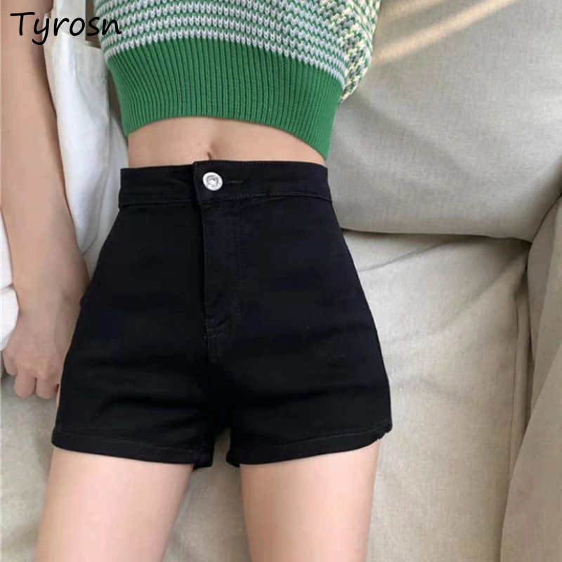 

Denim Shorts Women Design Fashion Leisure American Style Sexy Daily High Waist Tender Summer All-match Straight Ladies Simple