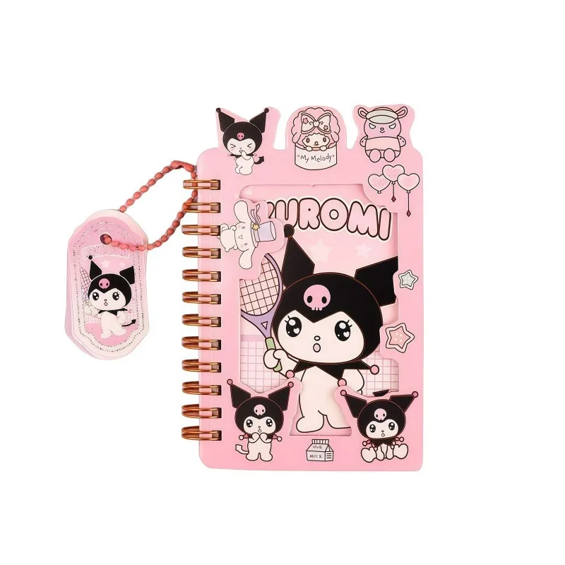 New Sanrio Kawaii Kurome Ins high-looking coil notebook Cartoon Melody portable notebook mini notebook anime notepad wholesale