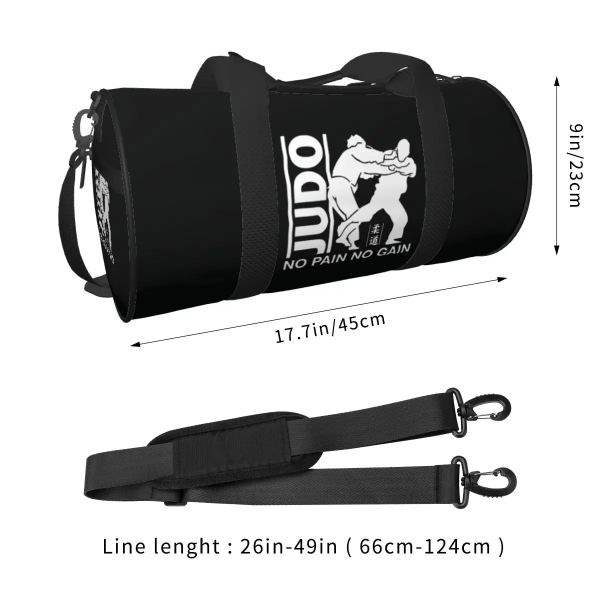 Tas Olahraga Judo Tas Olahraga Luar Ruangan dengan Sepatu Tas Tangan Desain Bagasi Tas Kebugaran Grafis untuk Pasangan