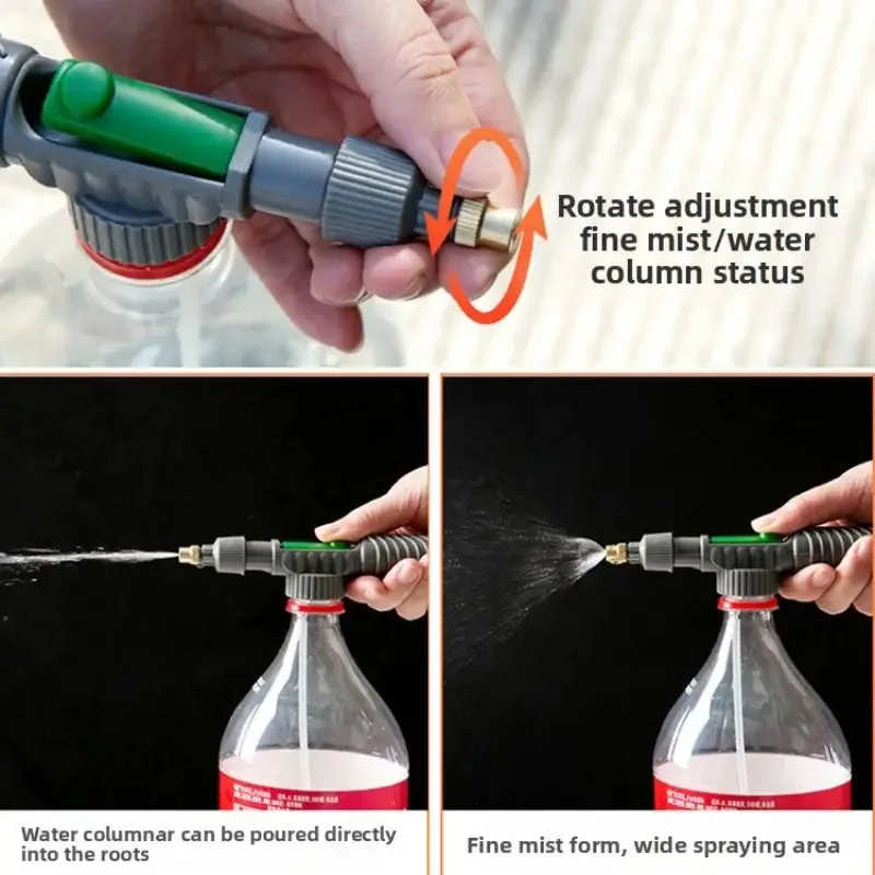 فوهة رذاذ الزجاجة العالمية، بخاخ متعدد الوظائف للتطهير، العناية بالنباتات، غسيل السيارات، الحديقة، استخدام أداة الحديقة الأساسية #4