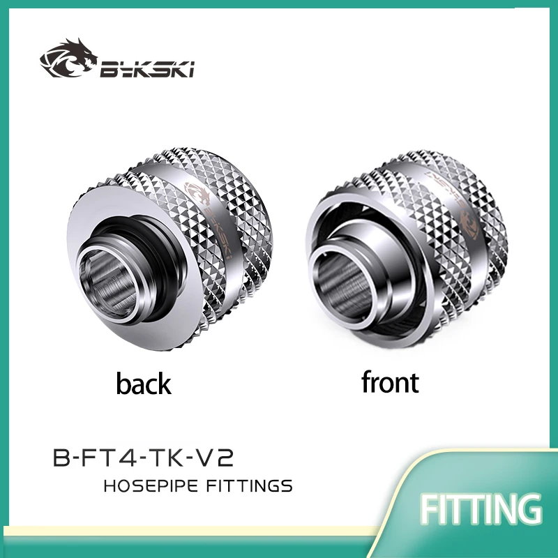 

Bykski Hand Compression G1/4'' Hose Fitting Use for ID 13mm OD 16mm Pipe / ID13mm OD19mm Soft Tube / Connector B-FT3-TK-V2