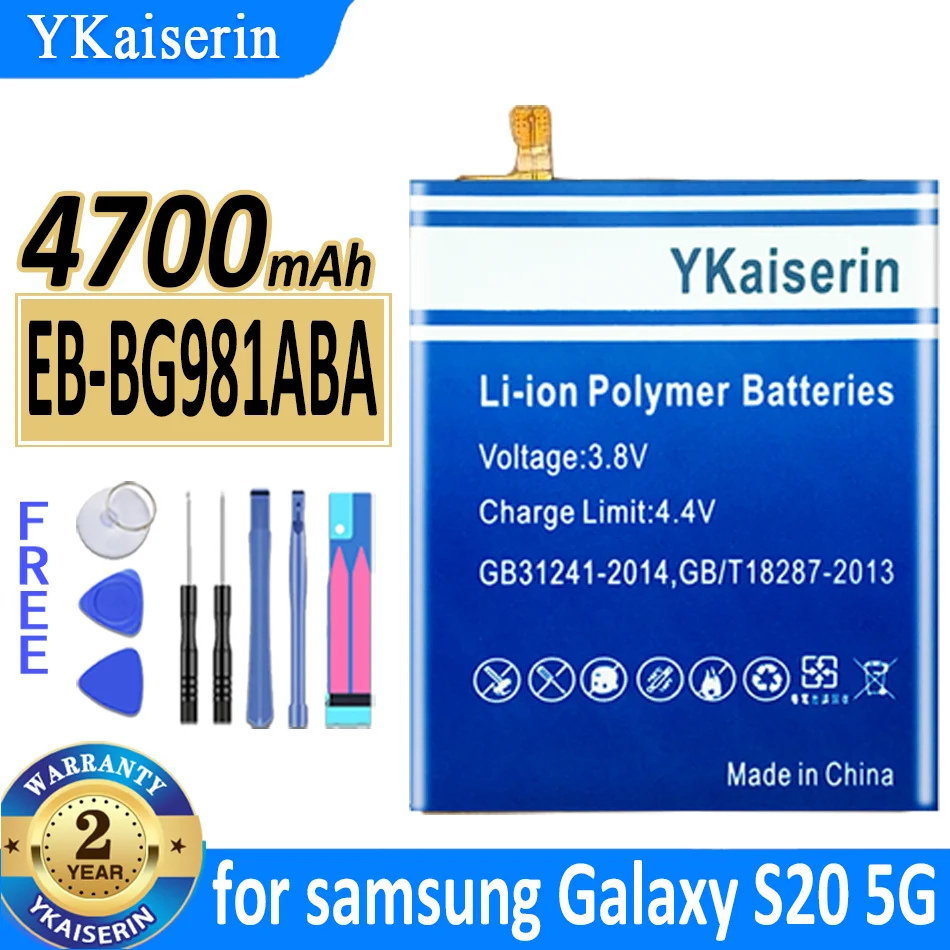 

4700mAh YKaiserin Battery EB-BG981ABA for samsung Galaxy S20 5G SM-G981U/J UW Bateria