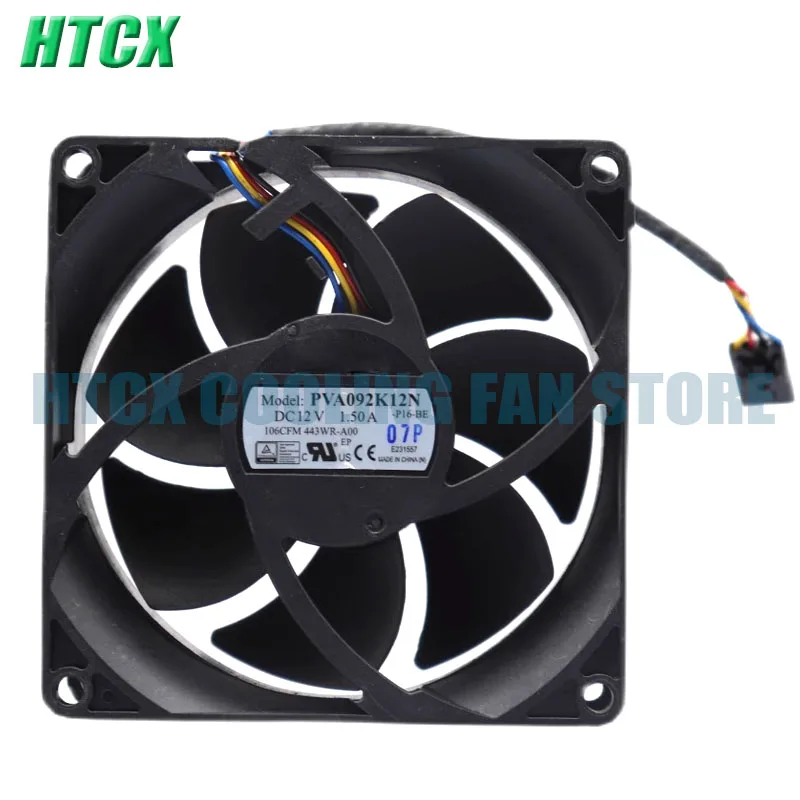 Y1F7R-A00 CN-0Y1F7R Y1F7R PVA092K12N DC12V1.50A 4 wires pins 106CFM strong air flow axial cooling fan 90x90x38mm for server