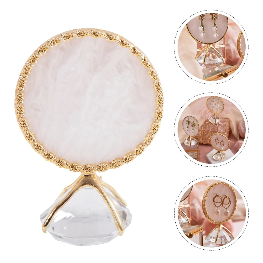 

1pc Diamond Earring Stand Jewelry Rack Holder Earring Display Stand Crystal Metal Home Shop Gift Organizer Storage Solution