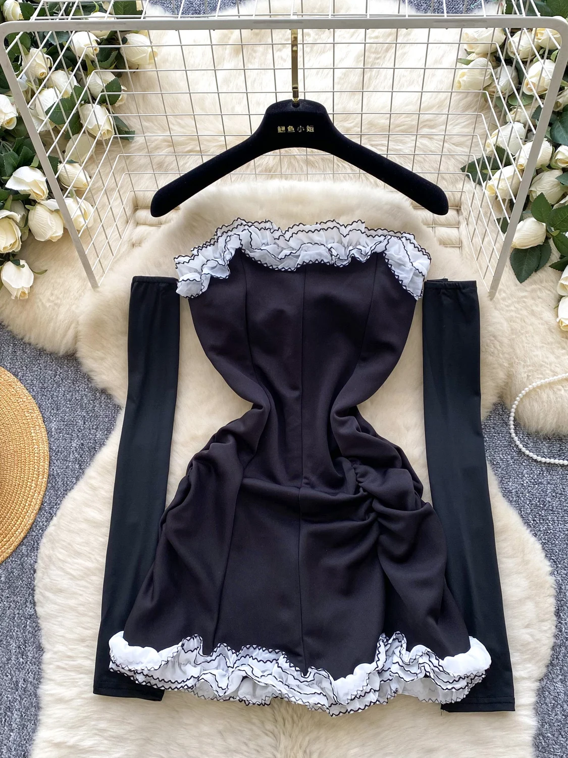 

Sexy Splice Svel Strapl Dr Women's High Waist A-Line Skirt Bla ort Dr Pure Desire Ci Commute