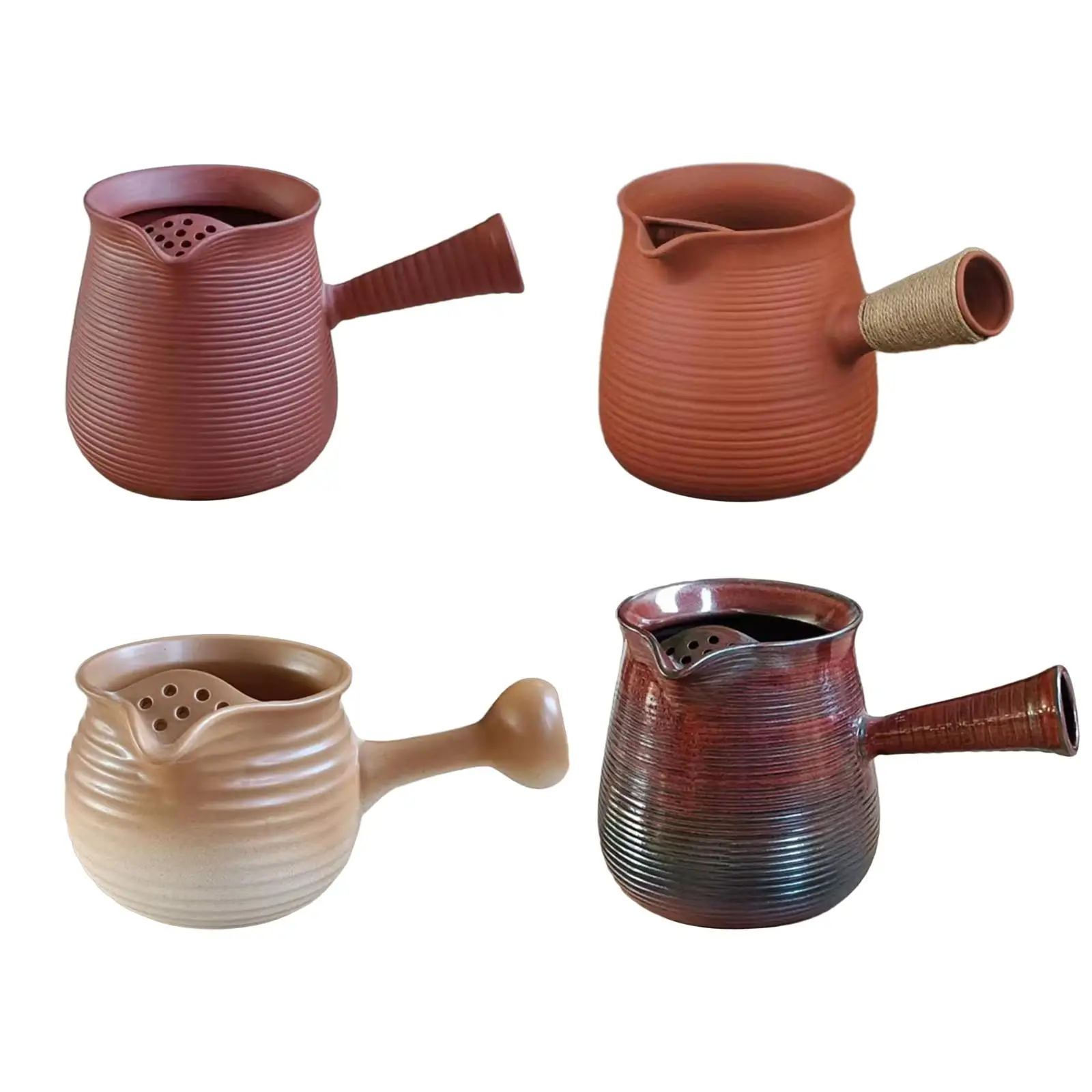 Pottery Clay Teapot Cooking Tea Pot Boil Water Pot Tea Kettles for Home Restaurant Outdoor Tea Lovers Gift Hiking