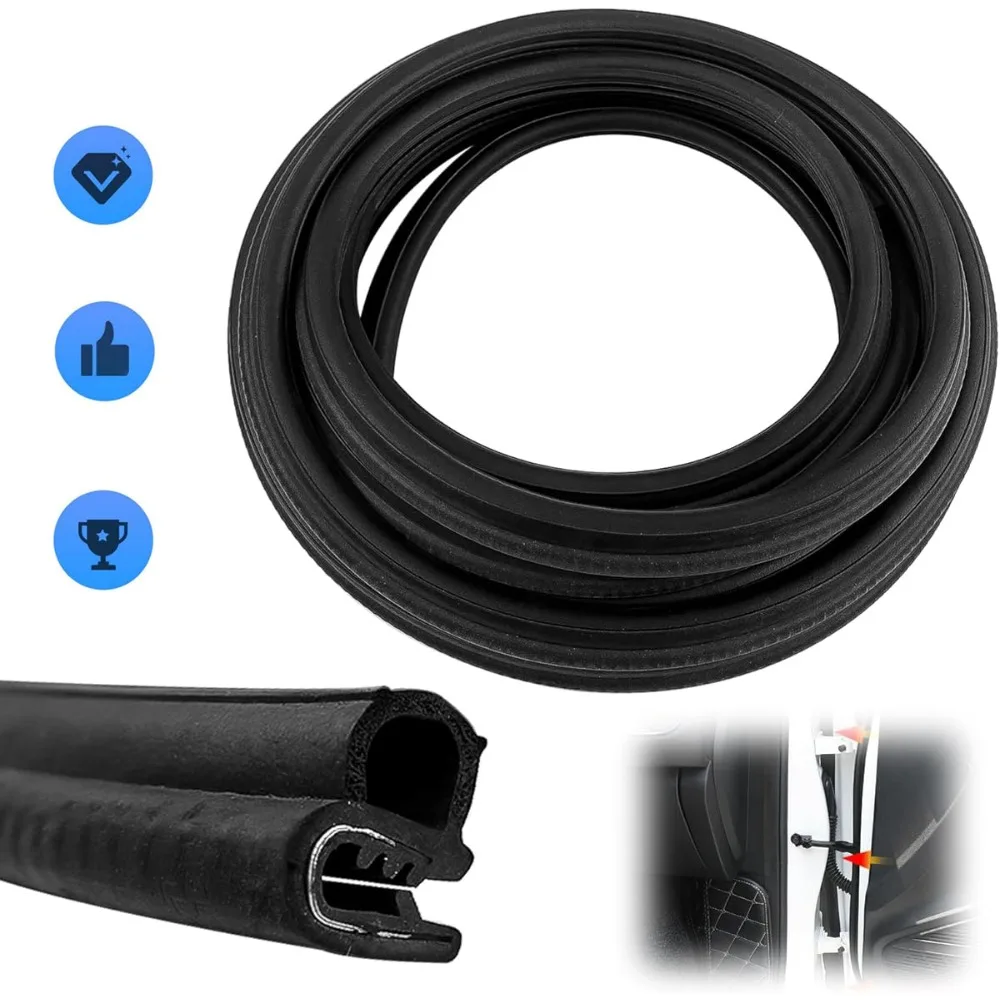 Joint d'étanchéité en caoutchouc pour portière de voiture de 6 m avec bulbe supérieur, facile à installer pour les portes de voitures, bus, camping-cars, bateaux, camping-cars, camions et applications domestiques