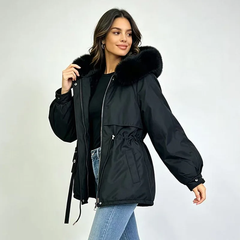 2026 Spring Retro Faux Fur Coats Women 2000s American Vintage Jackets Harajuku Gotihc Punk Clothing Jean Parkas Female Outwear