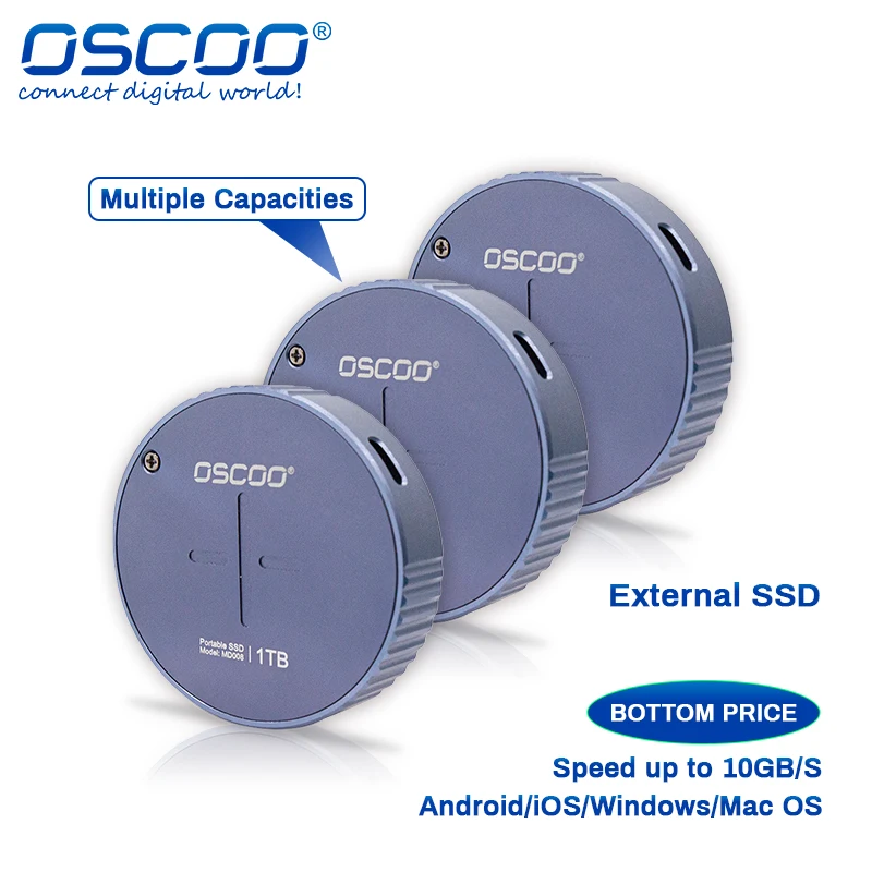 OSCOO Ssd Externo 1TB Magsafe Portable Ssd TypeC PSSD Support PD Power Supply Disco Duro Externo for Smartphone Computer