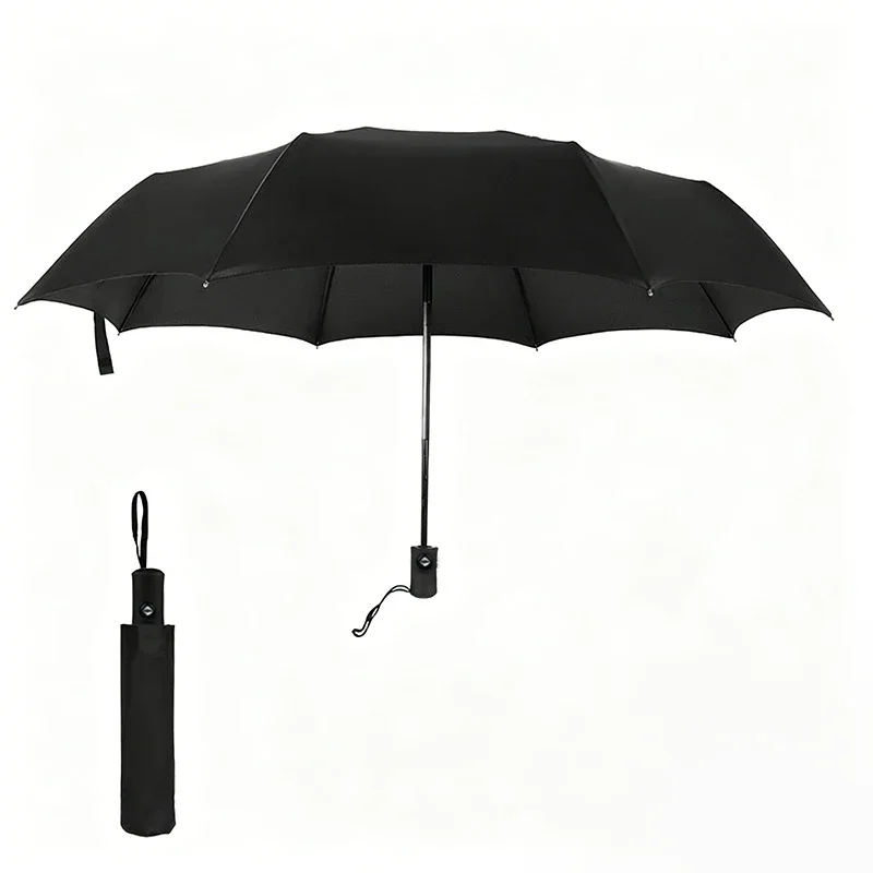 Paraguas de Coche de Marca, Automático, de Lujo, Publicitario, para Lluvia, Plegable en 3, con 8 Varillas, Resistente al Viento