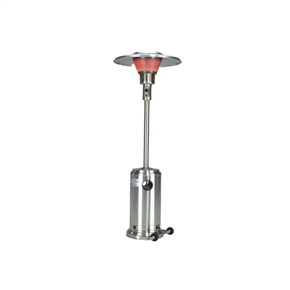 Stainless Steel Tall Heater 40000 BTUs Commercial Grade with Wheels Propane Forced Air Heat Output 76lb 37