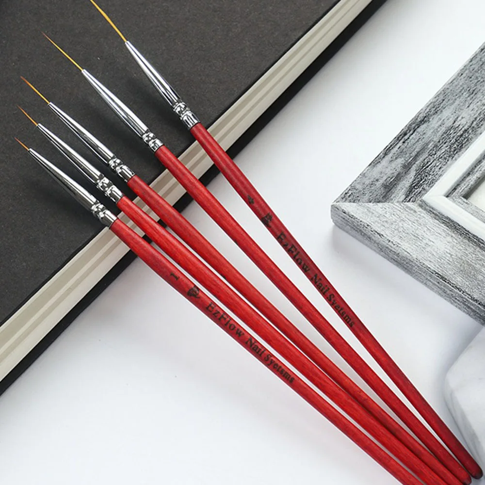 Nail Brushes Portable Nail Enhancement Pen Redwood Pole Colored Drawing Line Pen Nail Art Nail Pen Easy To Extend Smooth