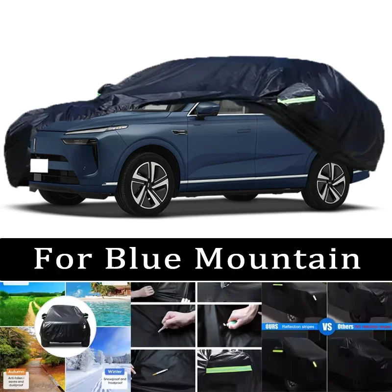 

Car Cover For Blue Mountain - Outdoor Full Body Protection Waterproof Dustproof Heat-Resistant All-Season Use Car Accessories