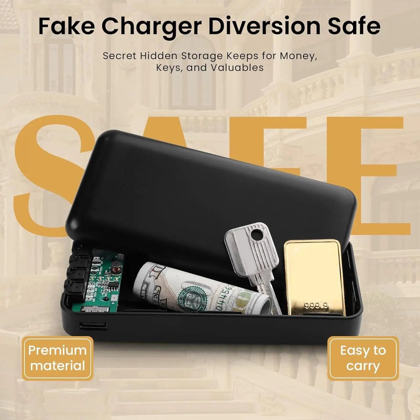Secret Hiding Containers Power Bank Design Case Power Bank Design Secret Stash Items For Home Travel Safety Jewelry Valuables