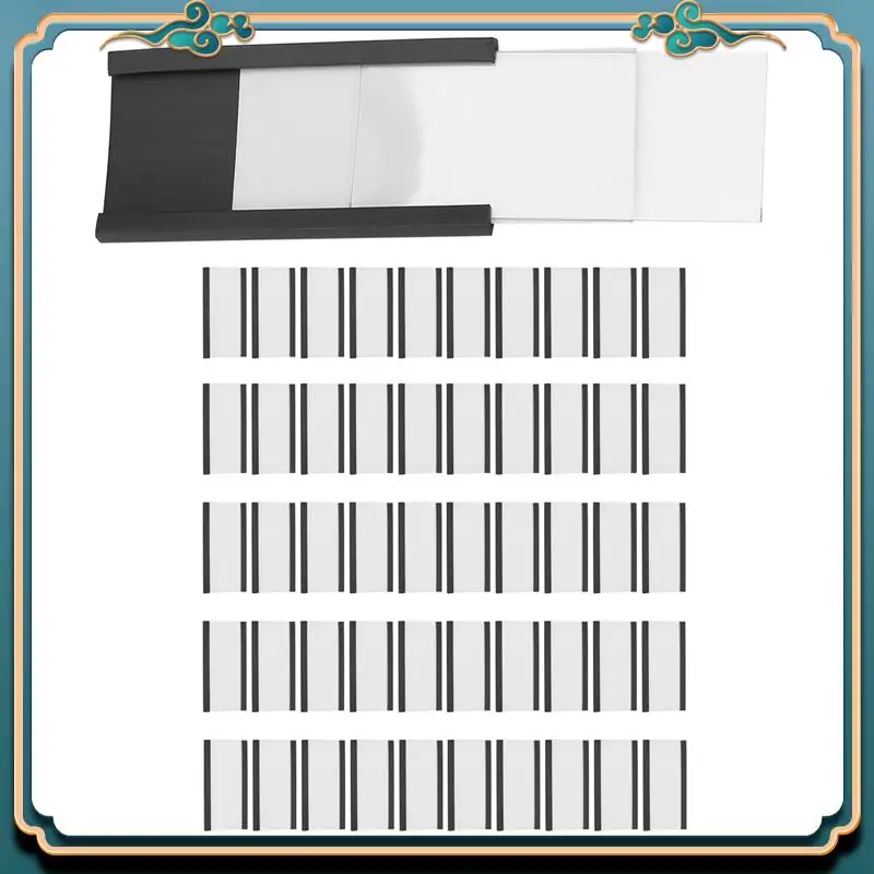 ABJG-50Pcs Magnetic Label Holders With Magnetic Data Card Holders With Clear Plastic Protectors For Metal Shelf (1 X 2 Inch)