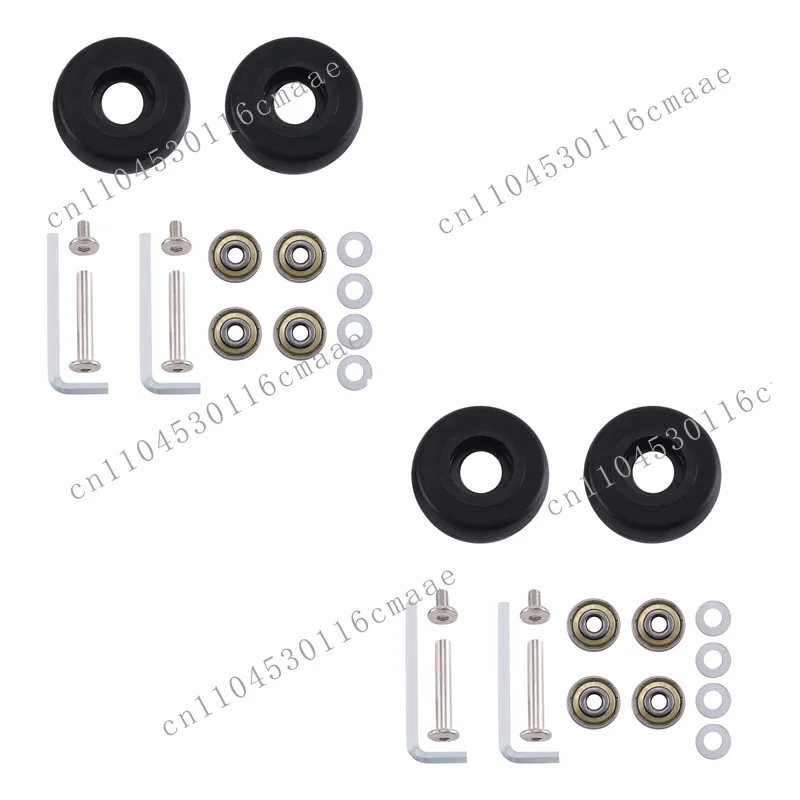 NEW 48Mm X18mm 2 Pair Luggage Suitcase Replacement Wheels Axles Deluxe Repair Luggage Replacement Wheels Black-B61B