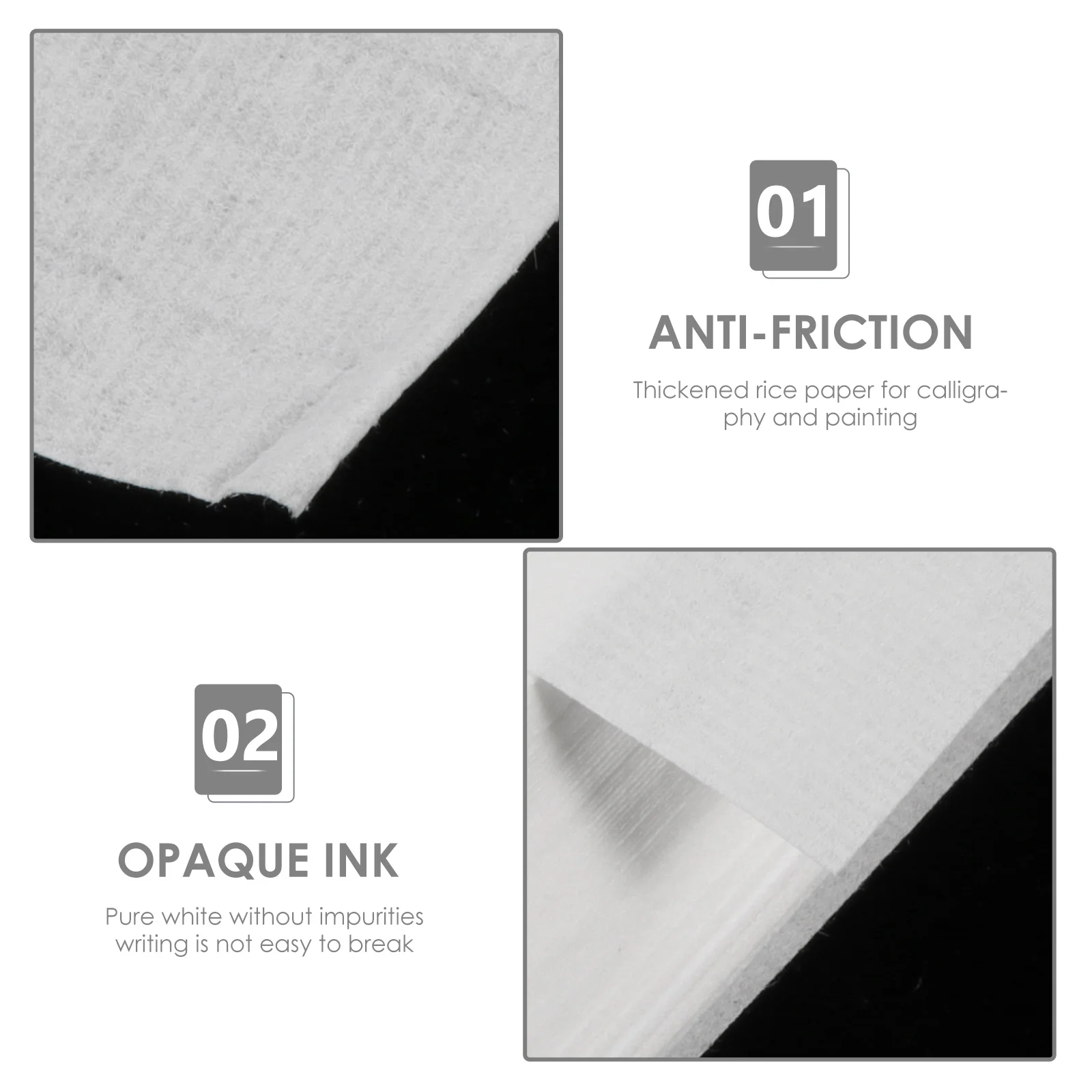 

100 Pcs Painting Paper Rice Calligraphy Practice for Chinese White Ink Writing Sumi