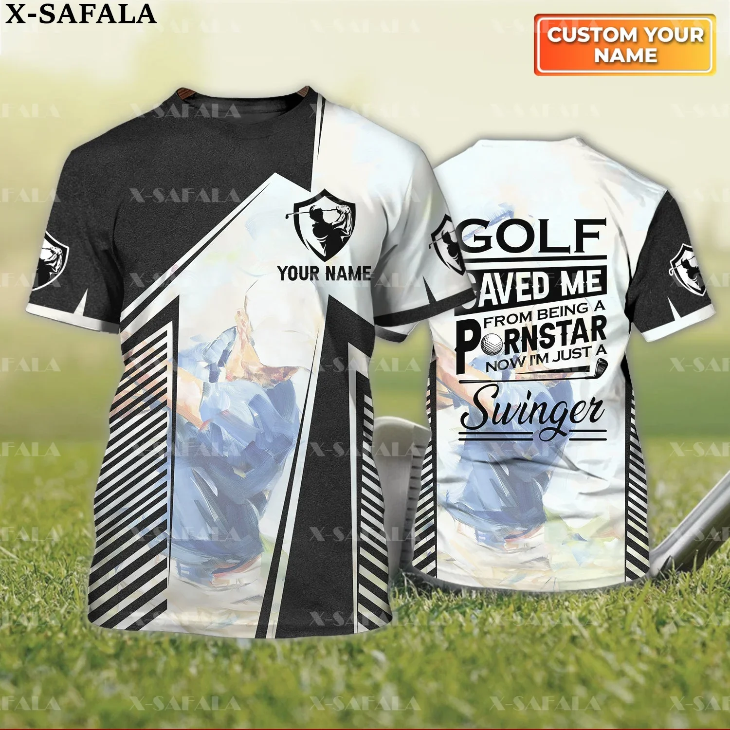 Play Golf Player Club Personalized 3D Print High Quality Milk Fiber Normal T-shirt Summer Round Neck Men Female Casual Top-3