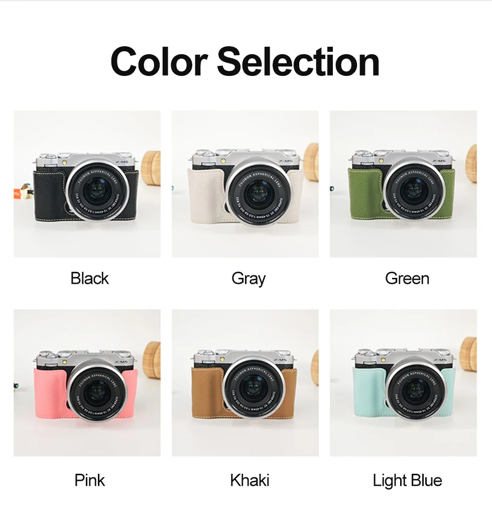 Voor Fujifilm X-M5 Palm Print Camera Base Body Cover Half Body Case Fuji X-M5 Bodem Opening Cover Protector Afneembaar