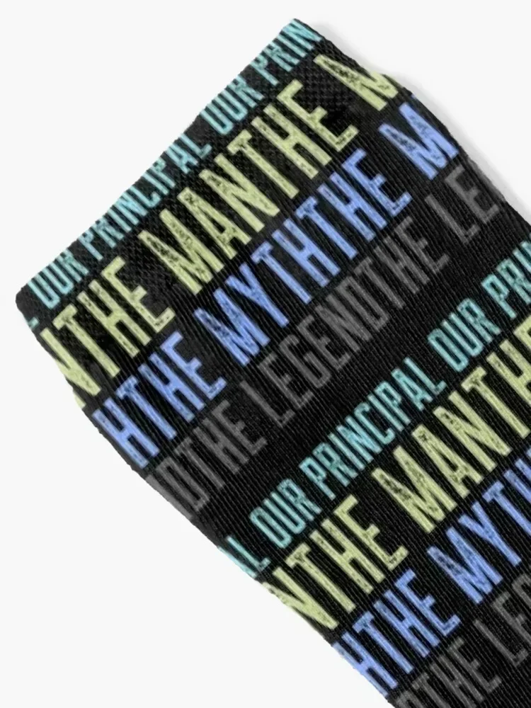Principal The Man The Myth The Legend Socks winter gifts Stockings compression hiphop Man Socks Women's