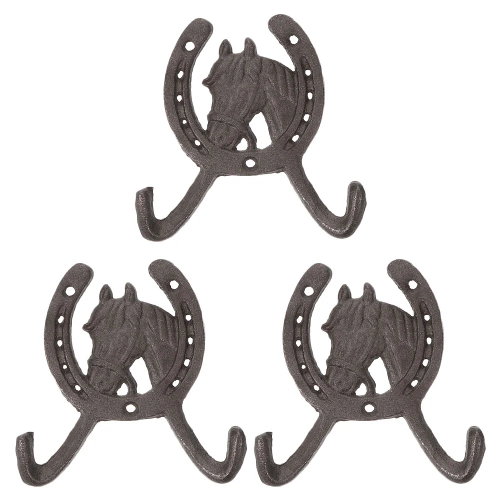 

3 Pcs Wedding Decoration Hook Horseshoe Rack Heavy Duty Iron Tool Hooks 12 3x12CM Smooth Wall Accessories