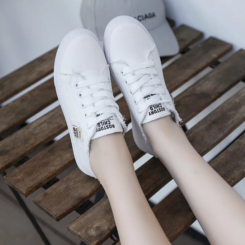 2023 Women Casual Shoes New Spring Women Shoes Fashion Denim White Blue Black Sneakers Breathable Women Sneakers