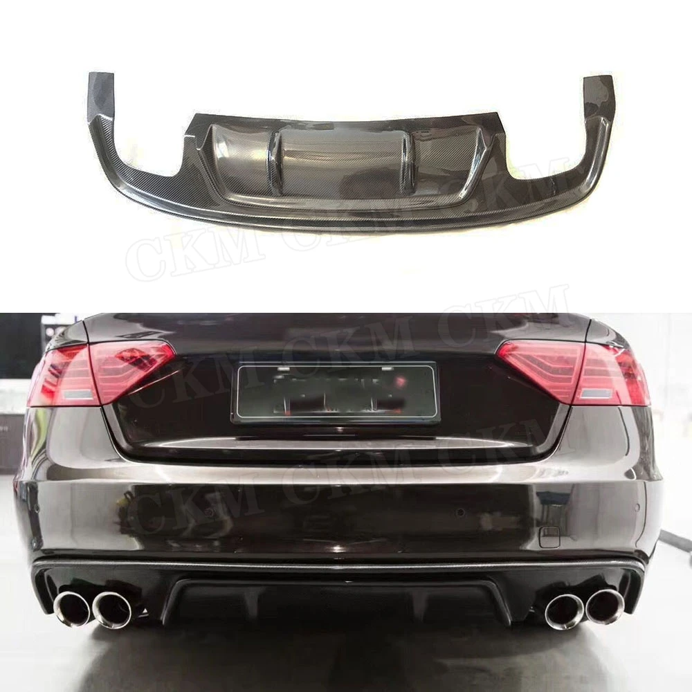 

Carbon Fiber Material Rear Bumper Lip Diffuser Decoration for Audi A5 Sline S5 2013-2016 Fins Shark Style Diffuser