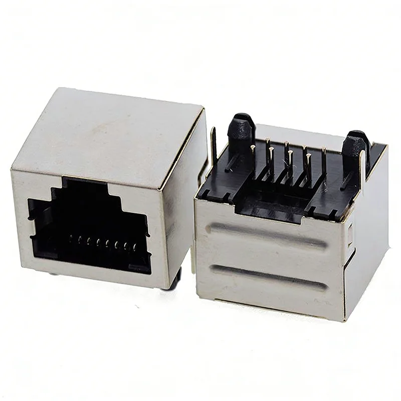 RJ45 network socket 5621, 90-degree network port without light or button, with shielding, 8P8C flat port
