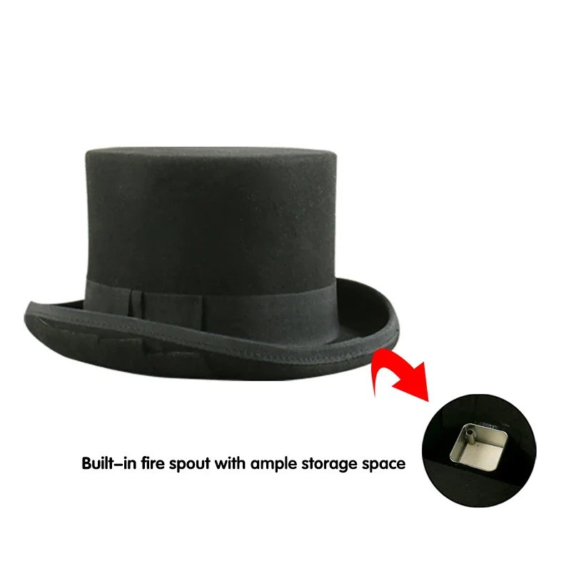 Hot Multifunctional Fire Appearing Dove Hat Magic Trick Stage Opening Magic Props Fire to Bird Hat for Magician Performance