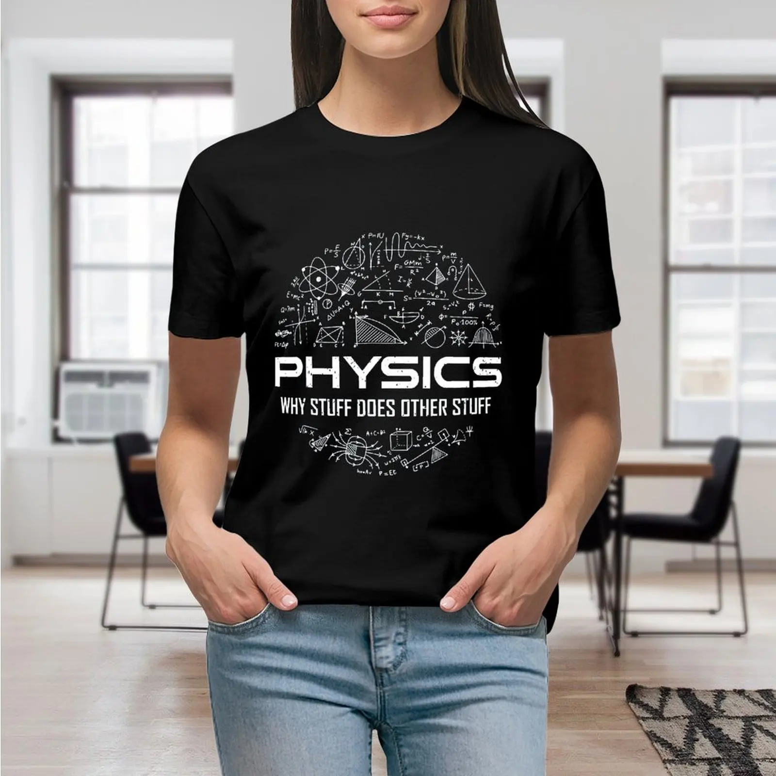 Divertente fisica fisica amante fisica umorismo donne stampa T-Shirt magliette grafiche Casual a maniche corte T-Shirt femminile taglia S-4XL