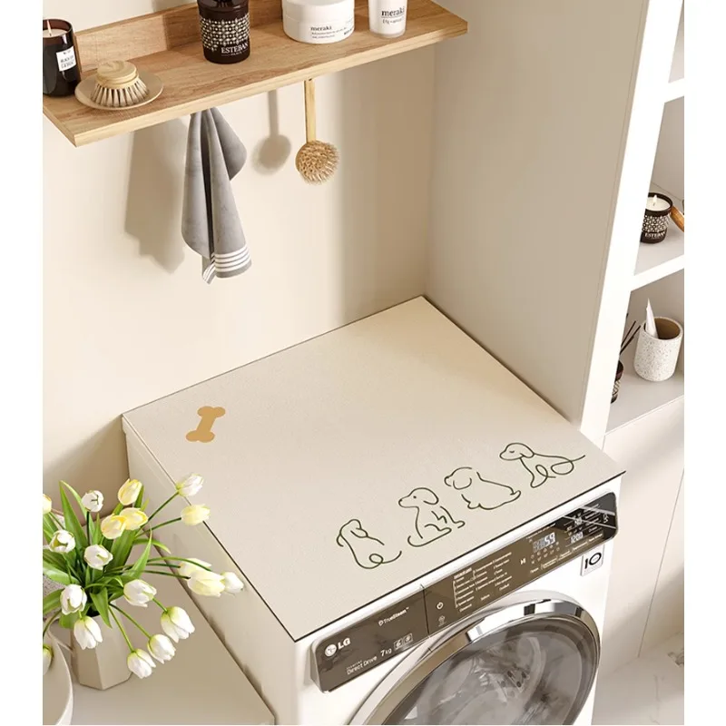 Roller washing machine cover pad, diatom mud, water absorption, sun protection and dust cover