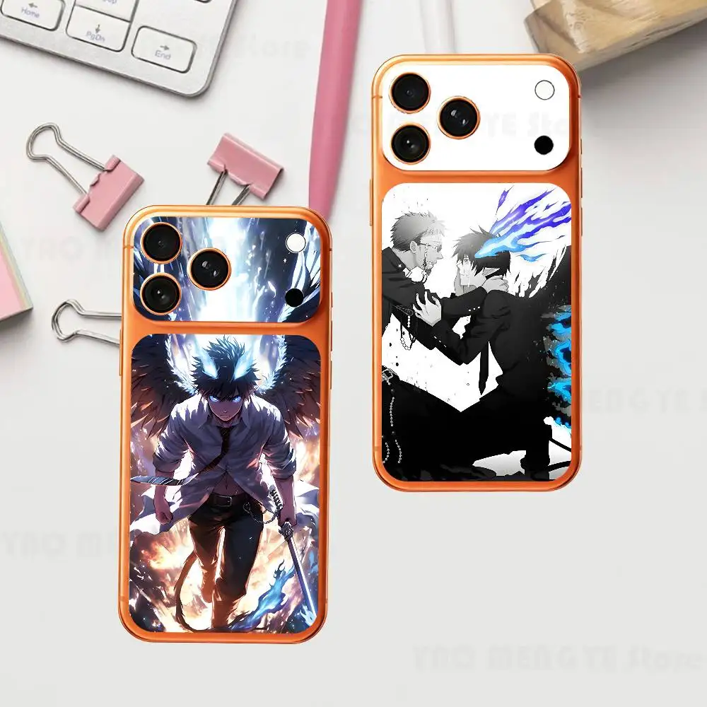 

Blue E-Exorcist Rin Plain Decal Skin For IPhone17 Pro ProMax Back Film Cover Wrap Anti-scratch Durable Sticker