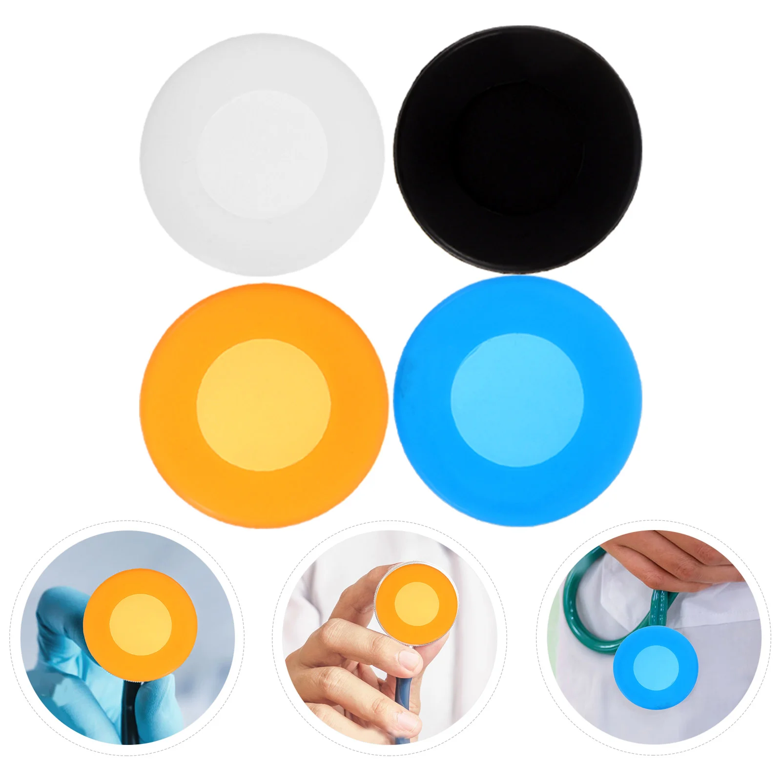 16 Pcs Headgear Component Stethoscope Case Nurse Bell Cover Cap Silica Gel Accessories Parts Silicone Protector