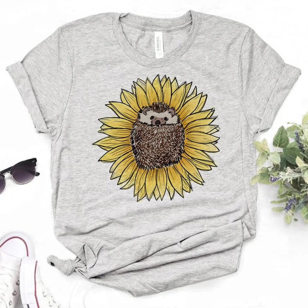 

Hedgehog Tee women designer Tee female funny clothes