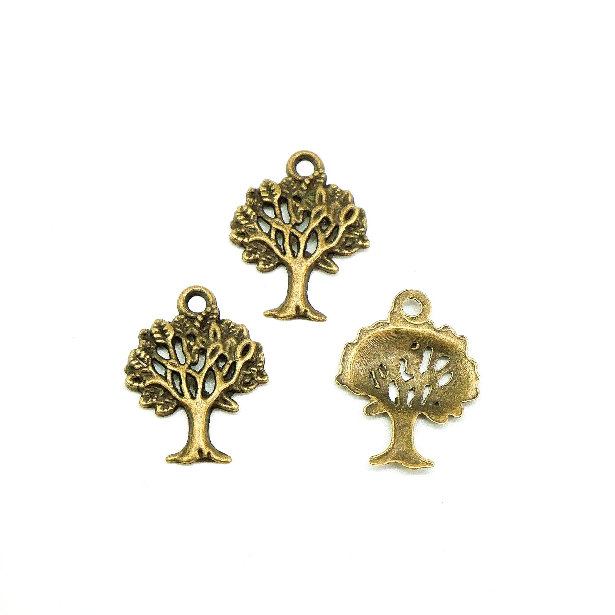 wholesale 45pcs tree  pendants fit DIY handmade necklace bracelet charms Jewelry Making