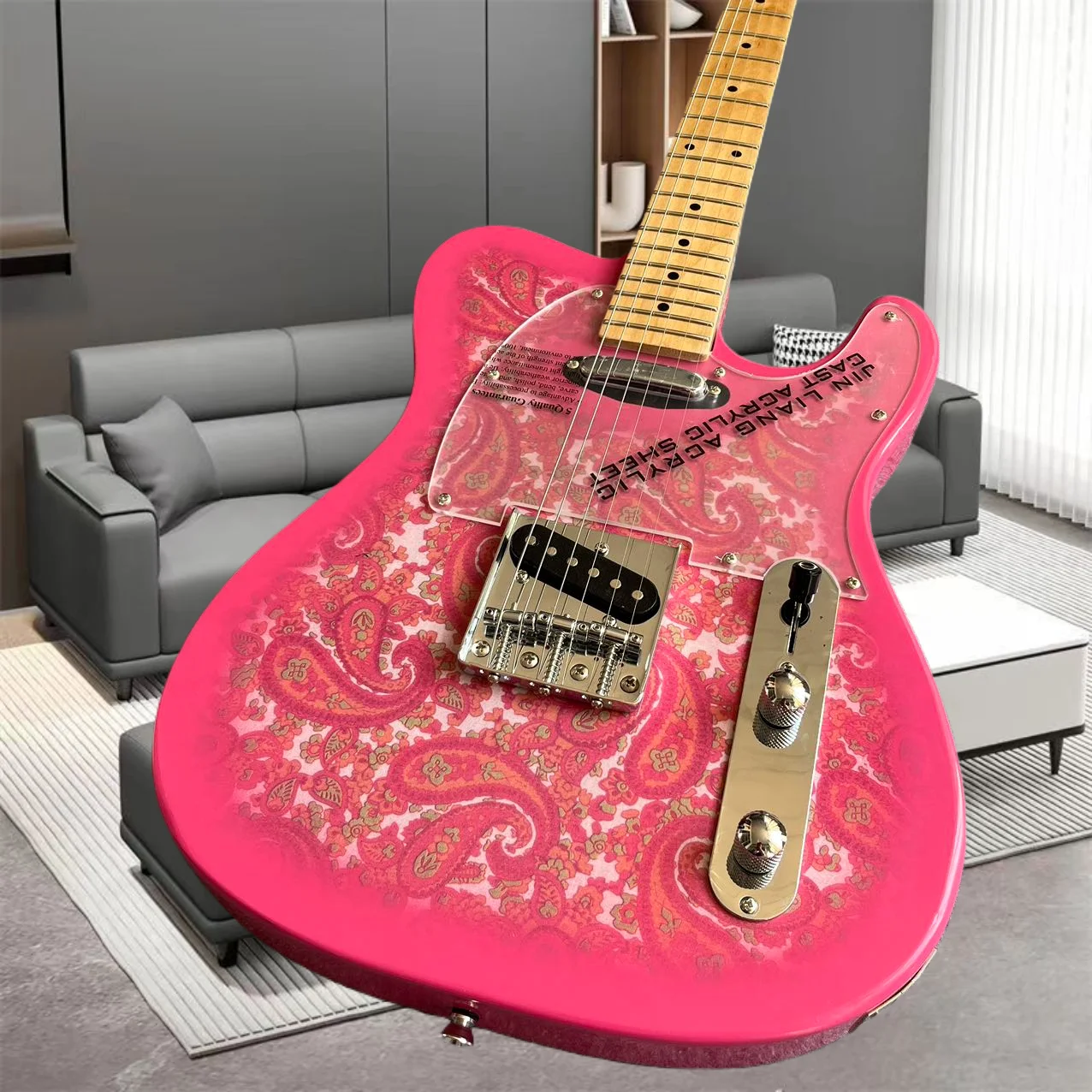 

Electric guitar, factory customized, made of maple and peach blossom wood, multiple colors, in stock, fast and free shipping F30