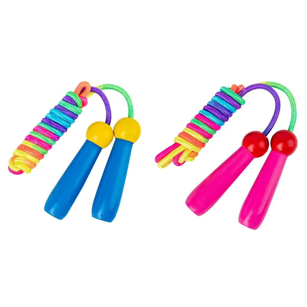 

Children's Wooden Lightweight Portable Fitness Jump Rope for Kids Sports Adjustable Sports Jumping Rope Length