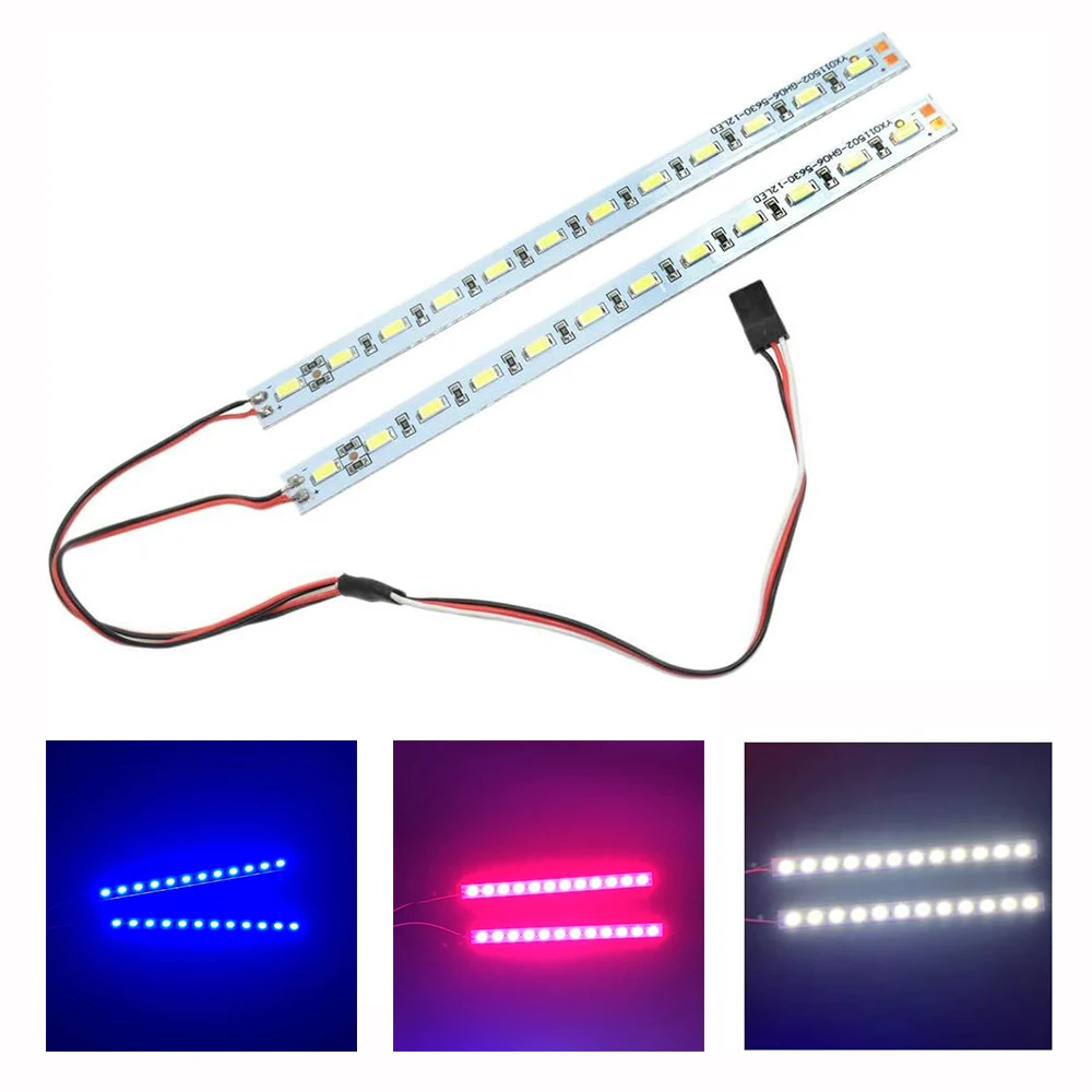 2pcs 1/10 RC Car Accessories Drift Car LED Chassis Light Lamps For 1/10 1/8 RC Car Drift Crawler Buggy - (Color: Blue/Red/White)