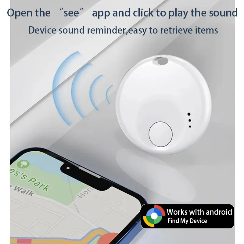 Anti-Verlust-Gerät, Bluetooth-GPS-Tracker für Android-Telefone, funktioniert mit Google Find My App, Haustier-Schlüsselfinder für Xiaomi, Samsung Pixel