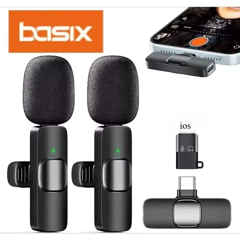 Mini Wireless Lavalier Microphone Lapel Lav Mic with Noise R