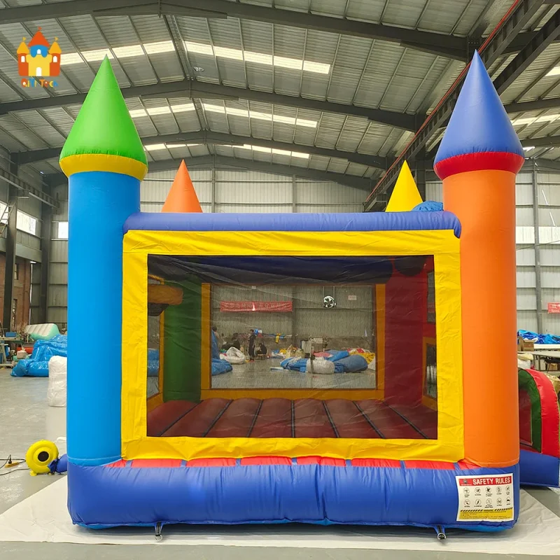 Wholesale Price Built in Blower Pvc Modern Pastel Color Bounce House Small Inflatable Bounce House for Kids