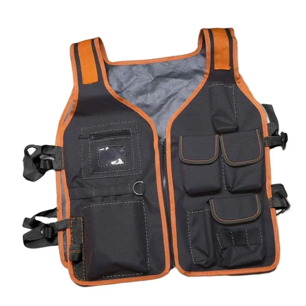 2024 Tool Carpenters Electricians Men Waist Bag Vest High Quality Oxford Cloth Tool Vest Work Vest with Adjustable Straps