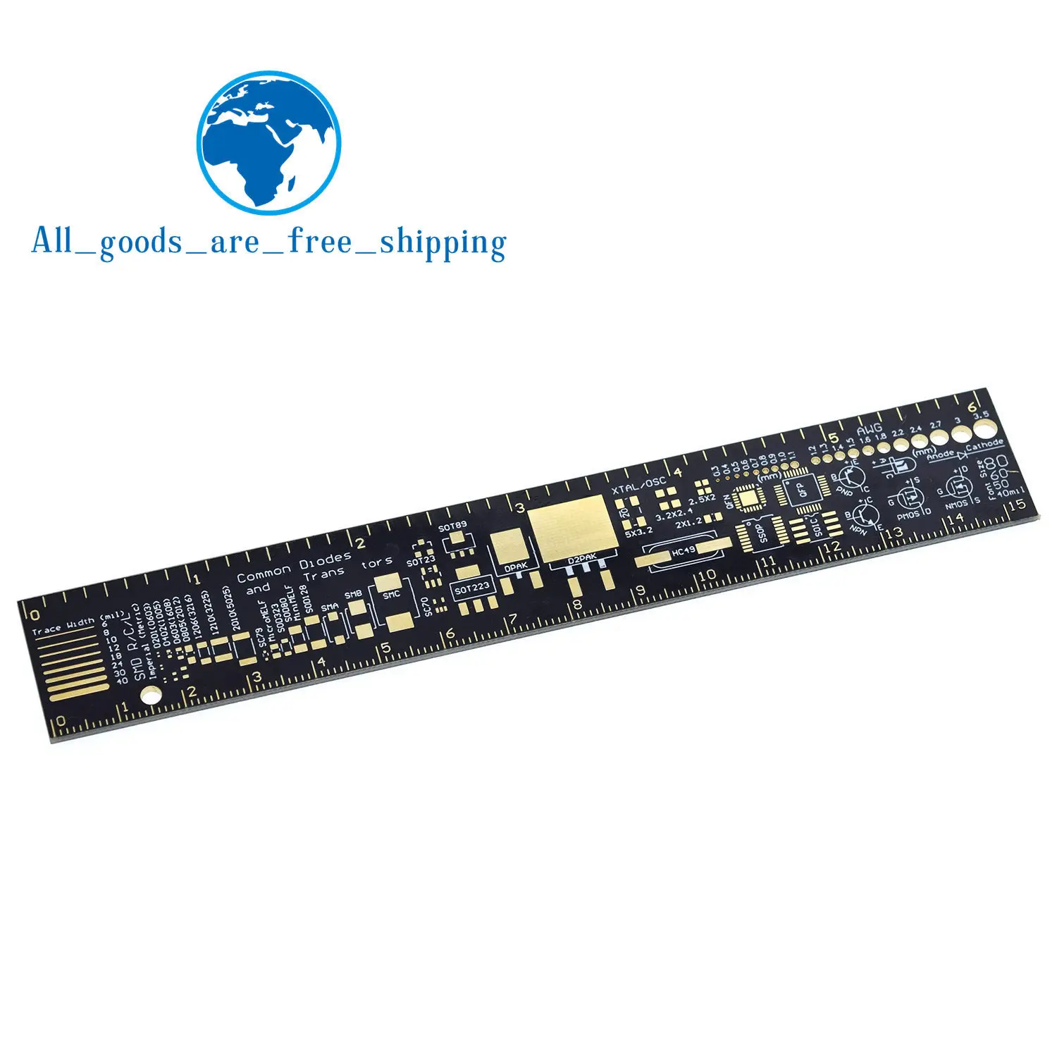 TZT 1/3pcs PCB Ruler For Electronic Engineers For Geeks Makers For Arduino Fans PCB Reference Ruler PCB Packaging Units v2 - 6