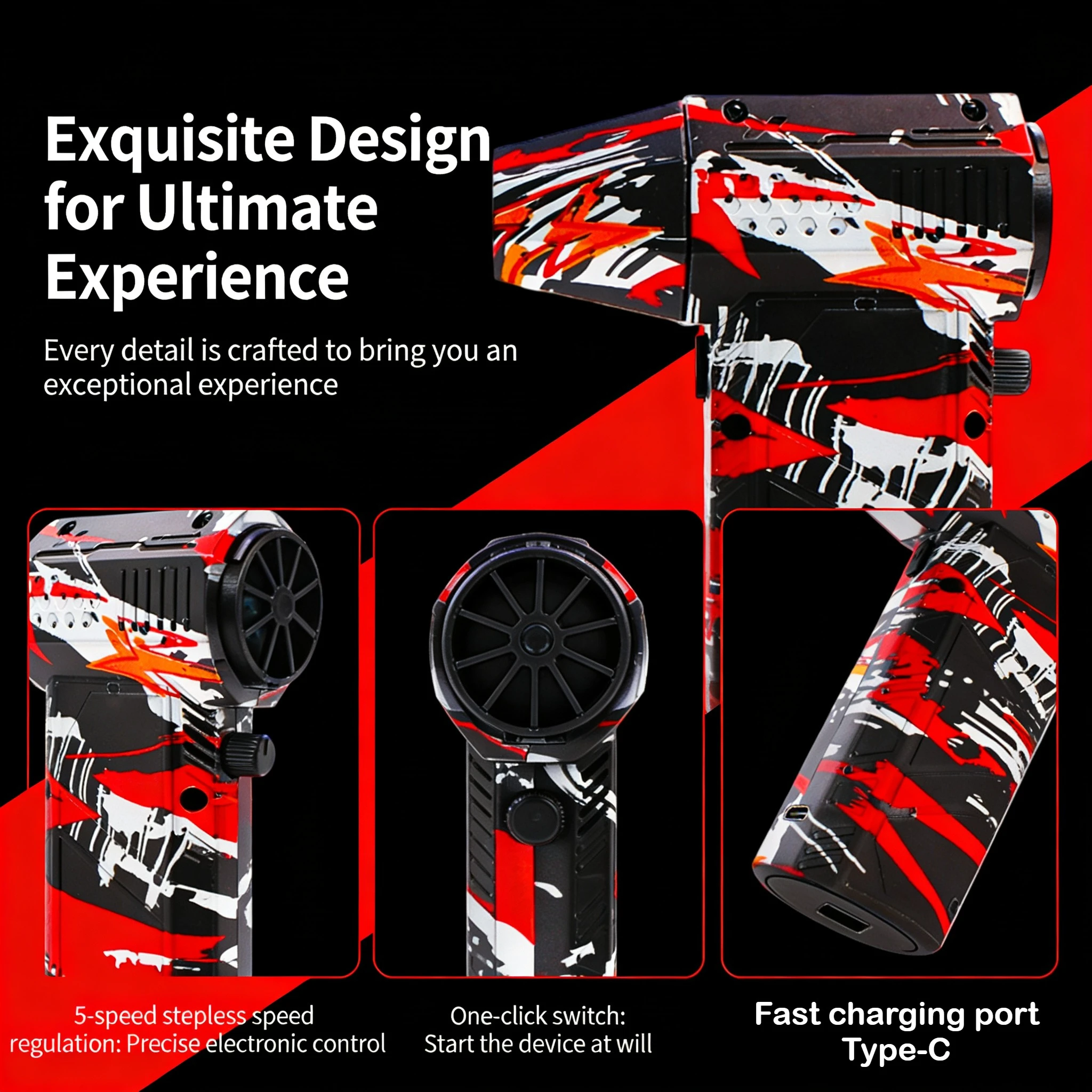 

850000 RPM L6 Pro Brushless 10000mAh Motor Electric Turbo Jet Fan High-Speed Turbo Violent Fan Rechargeable Powerful Dust Blower